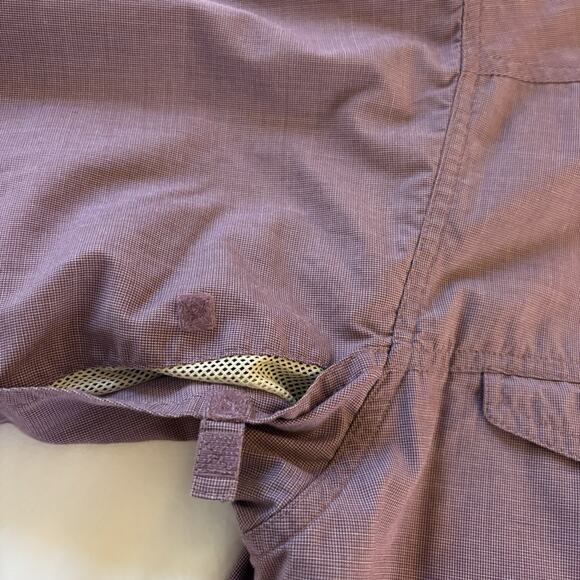 Exofficio Insect Shield Women's Purple Button Down Shirt Pockets Vented Large - Picture 6 of 16
